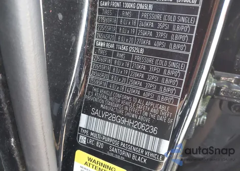 2017 Land Rover Range Rover Evoque Se/Se Premium from USA, damaged, VIN SALVP2BG9HH206236